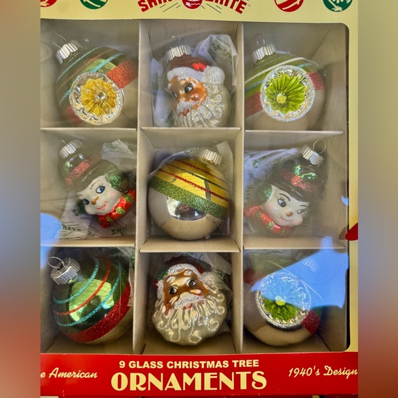 Christopher Radko Vintage Inspired Christmas Glass Ornaments by Shiny Brite . - Picture 1 of 4